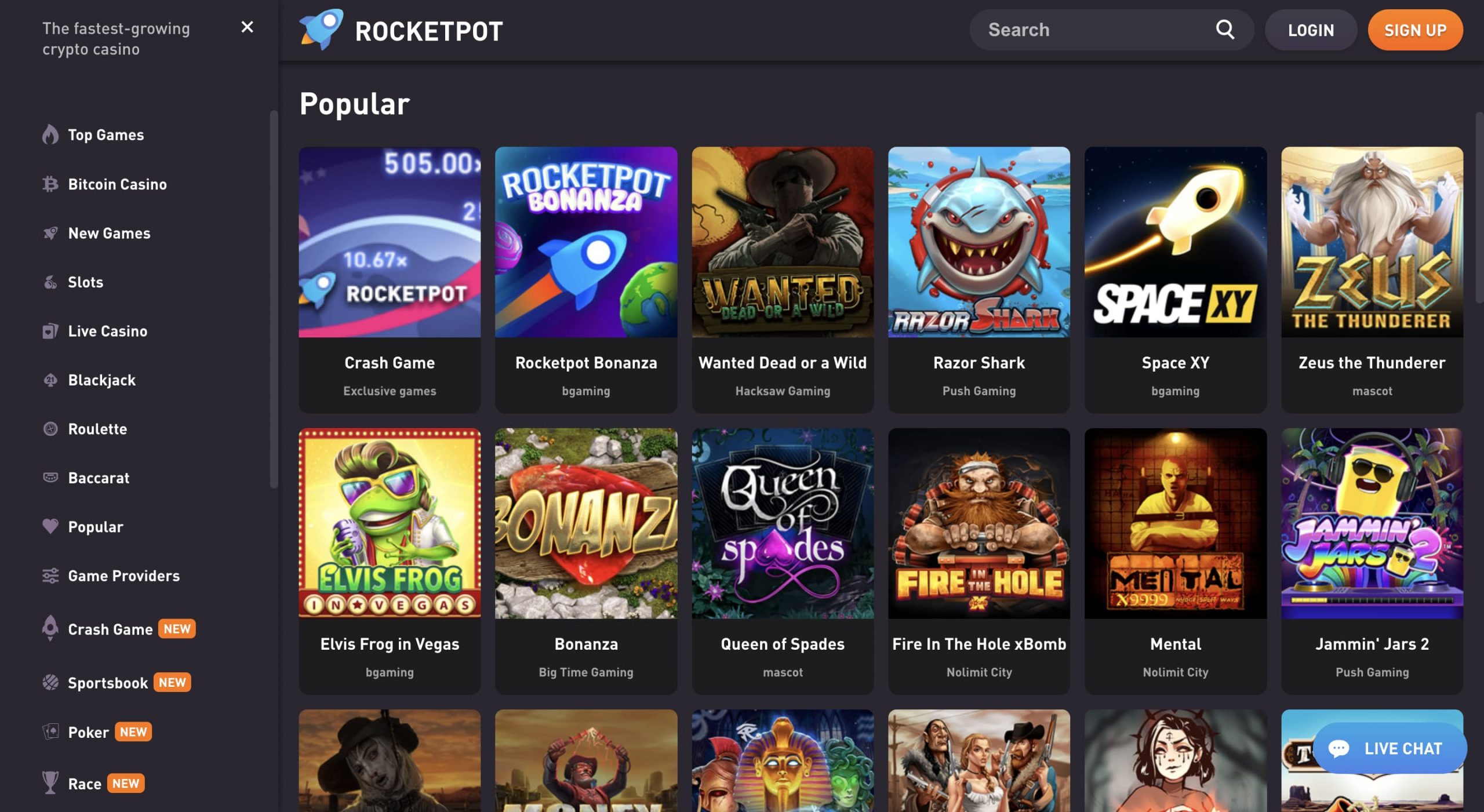 Rocketpot games