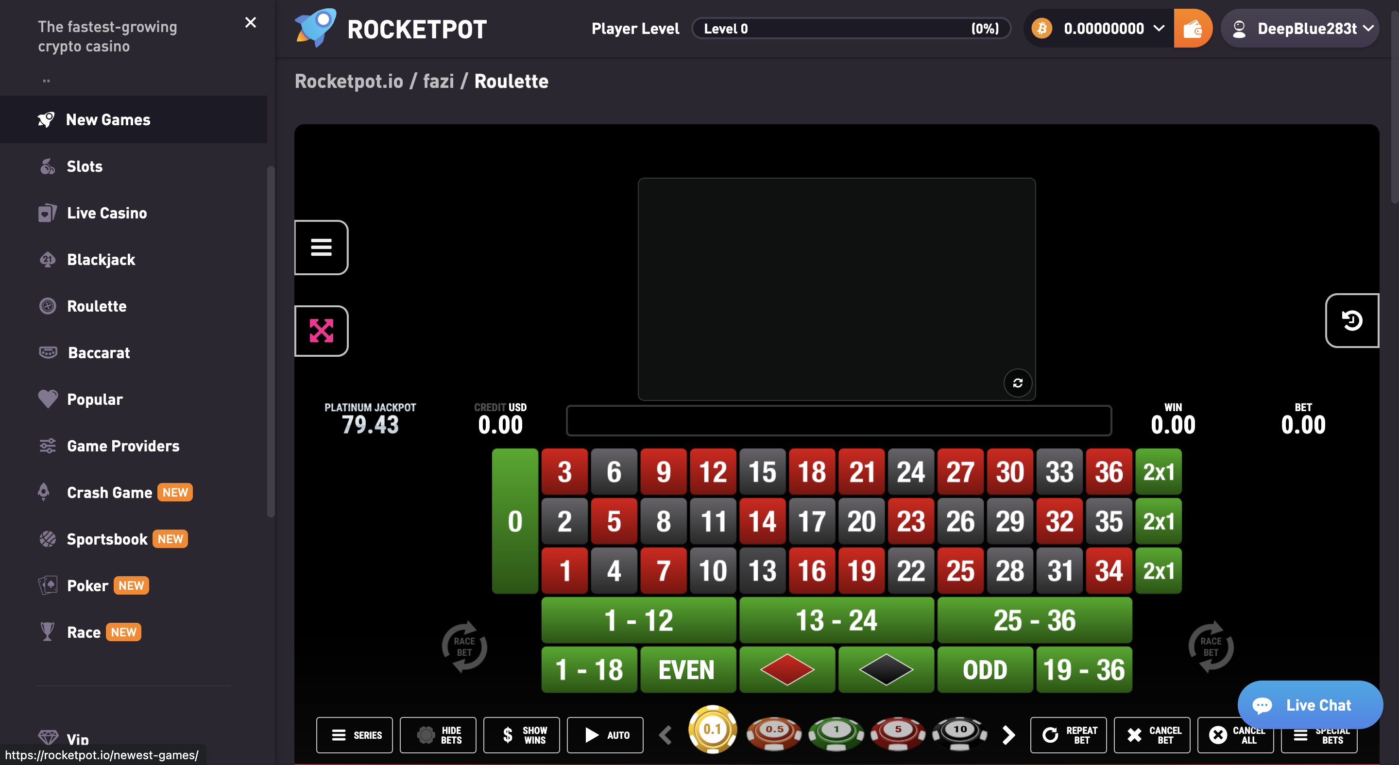 Rocketpot roulette