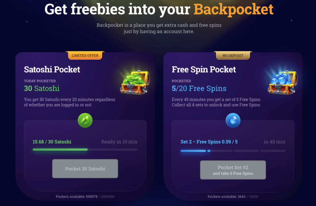 BSpin's Backpocket feature